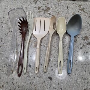 Vintage Kitchen Utensil Lot 7pc Foley Ensar Melamine King Kraft Collectible